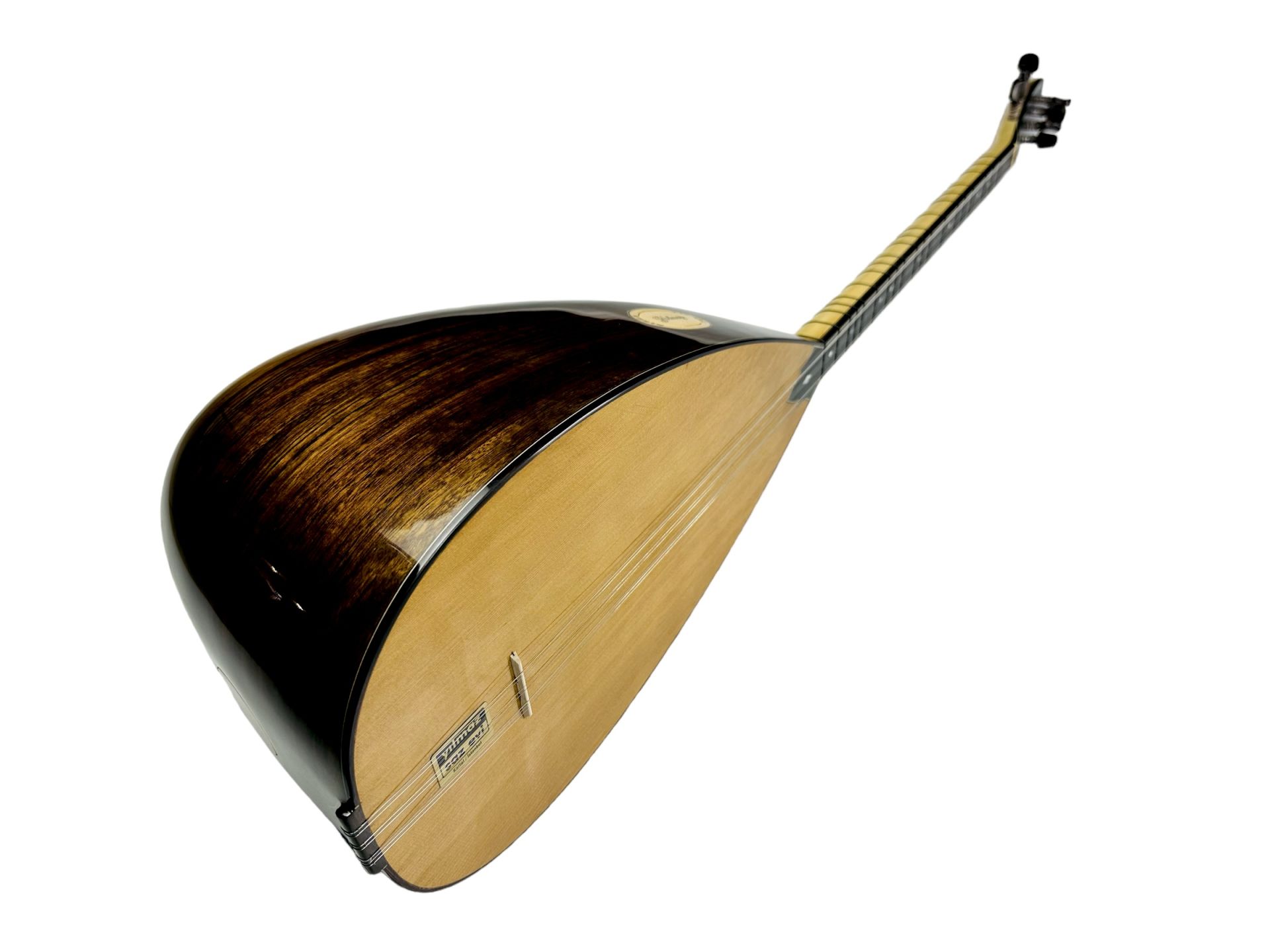 Afrika Cevizi Kanada Kapaklı Klavyeli Kısa Sap Bağlama