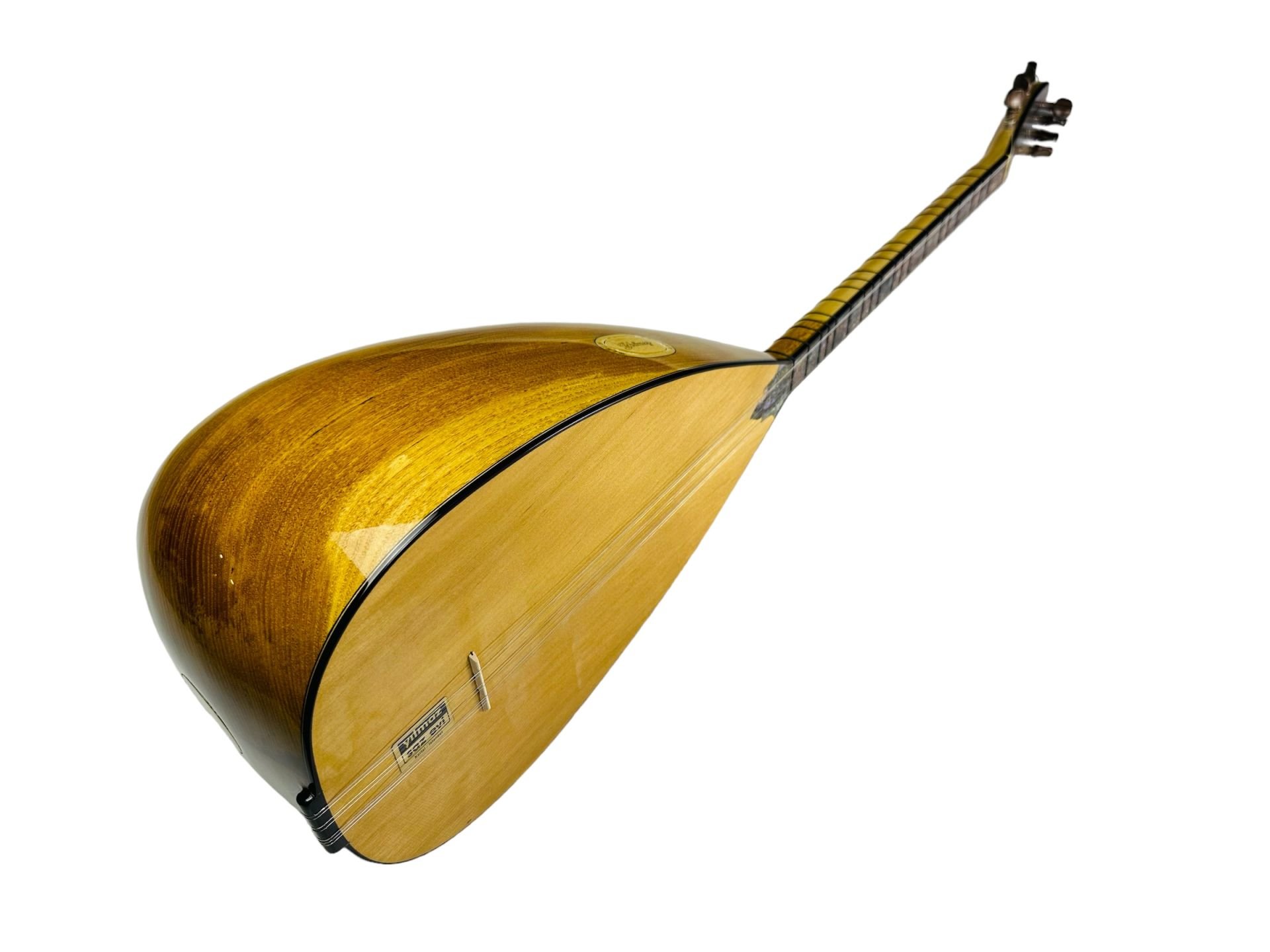 Oyma Dut Kanada Kapaklı Sedef Klavyeli Kısa Sap Bağlama